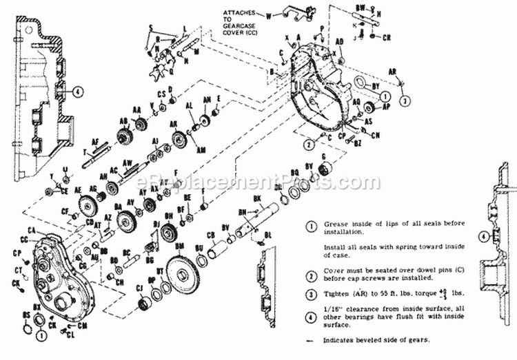 Transmission Group Diagram and Parts List for 990653  Simplicity Lawn Tractor