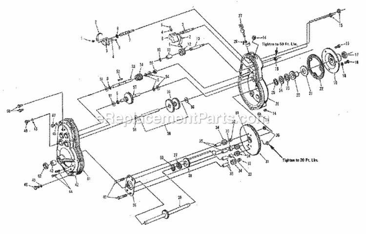 Transmission Group (3841I06) Diagram and Parts List for 990853  Simplicity Snow Blower