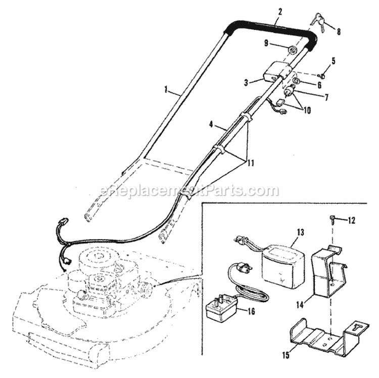 19 Electric Group (3838I02) Diagram and Parts List for 990859  Simplicity Lawn Mower