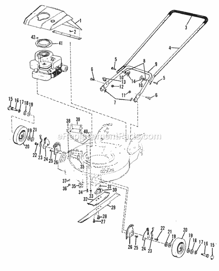 21 Mower Group - Self Propelled And Electric Start (3839I03) Diagram and Parts List for 990862  Simplicity Lawn Mower