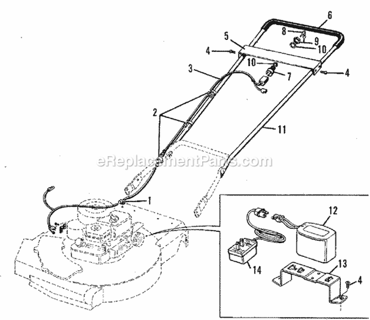 Electric Start Group (3839I01) Diagram and Parts List for 990862  Simplicity Lawn Mower
