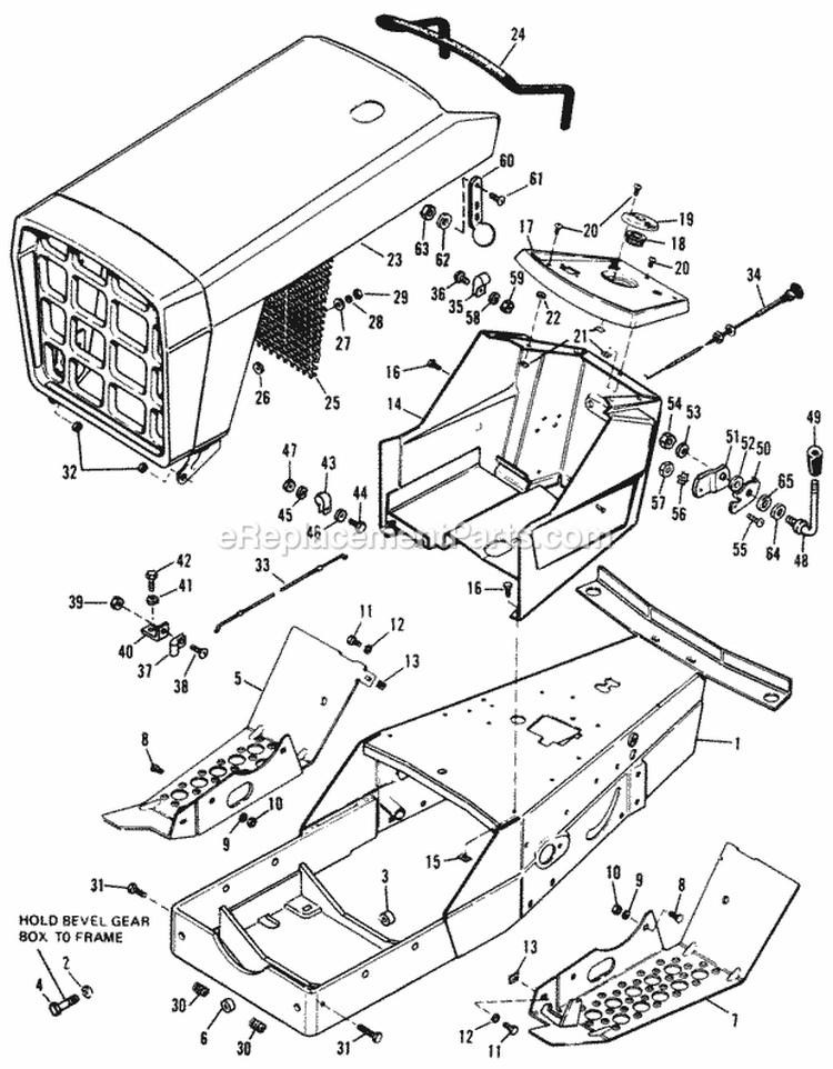 Frame Hood Grill  Instrument Panel Diagram and Parts List for 990871  Simplicity Lawn Tractor
