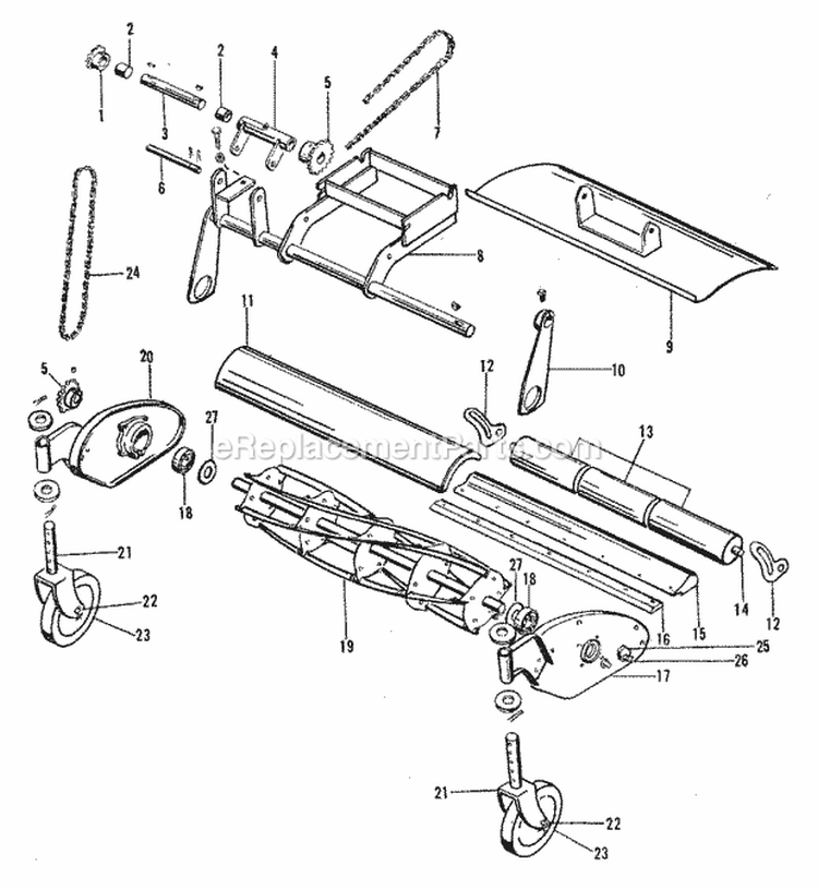 Page B Diagram and Parts List for 994950  Simplicity Lawn Mower