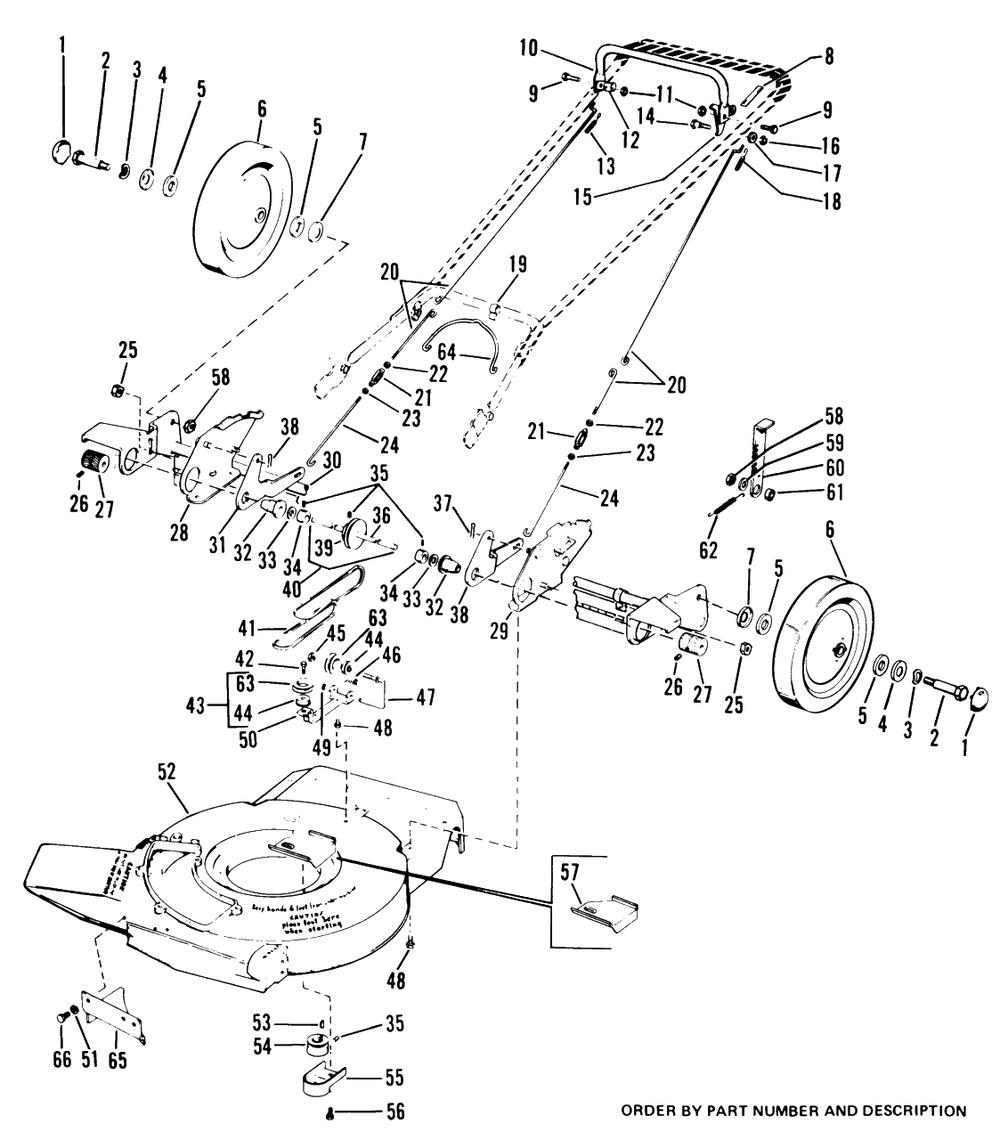 Self Propelled Diagram and Parts List for 1021 1690133 Simplicity Lawn Mower