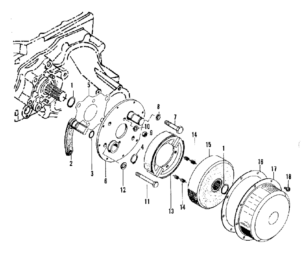 Brake - Left Hand Group (3486i59) Diagram and Parts List for 9528 2097173 Simplicity Lawn Tractor