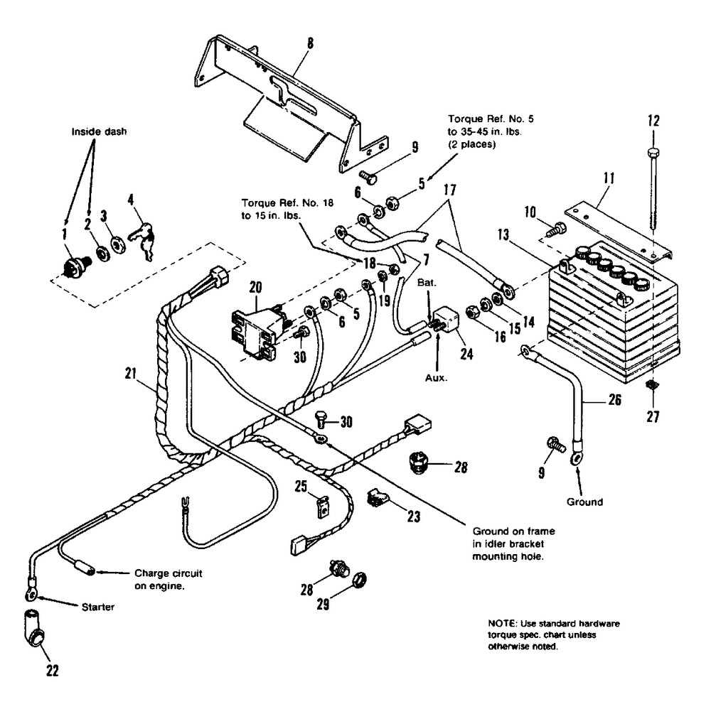 Electrical Group - Before S/N 3513 Diagram and Parts List for 4211 1690845 Simplicity Lawn Tractor