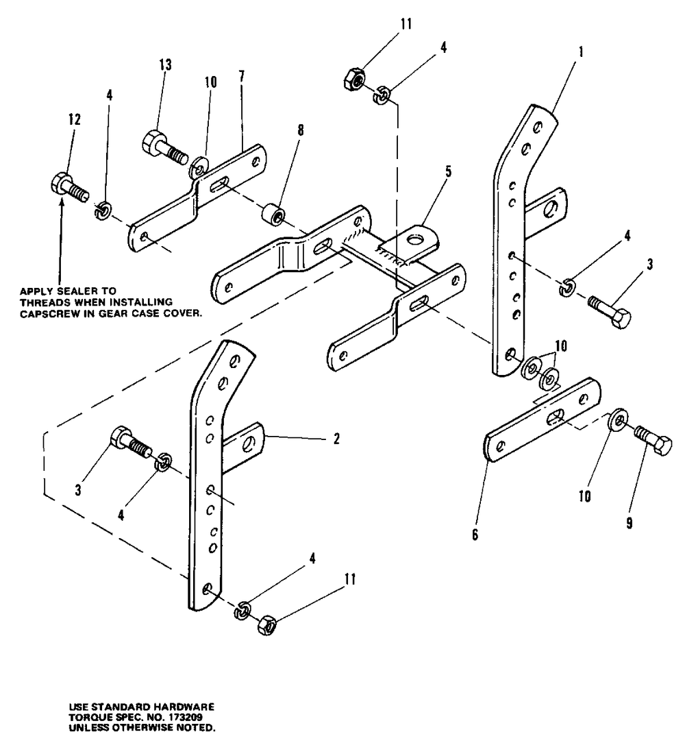 Draw Bar Group (7010 And 7016) Diagram and Parts List for 7010 1690333 Simplicity Lawn Tractor
