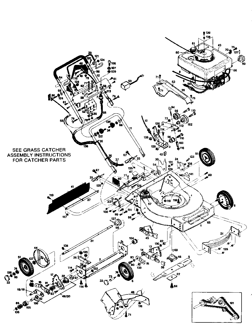 Pl For Mdl 1321ppe (1691103) And (1691262)-21-Inch Mower, 21-Inch Self-Propelled, Walk-Behind Mower Diagram and Parts List for 1321PPE 1691262 Simplicity Lawn Mower