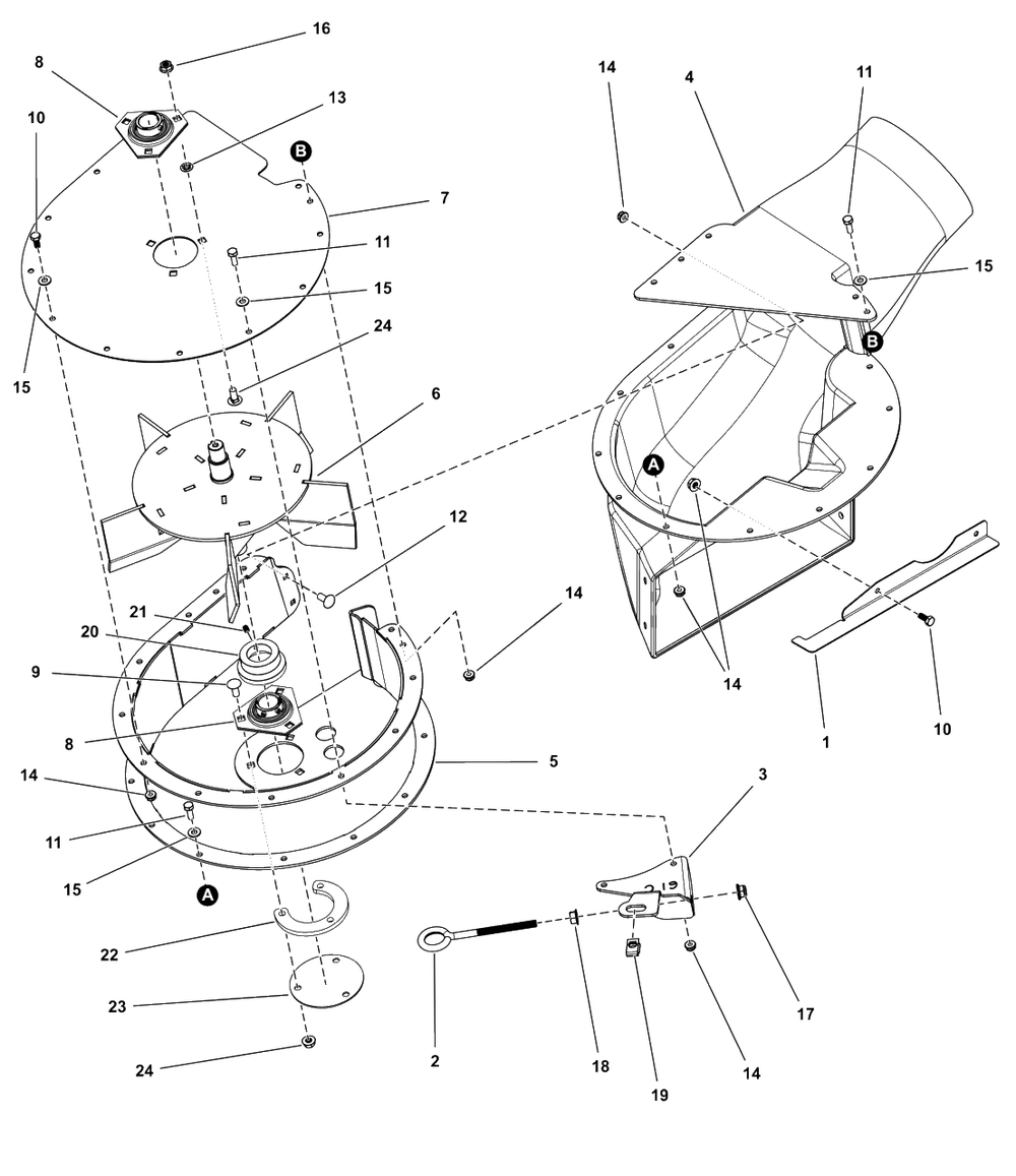 Blower Group, Turbo-Pro Max S/N: 11/04/2021 And Later Diagram and Parts List for 5600864  Simplicity Lawn Tractor Accessories