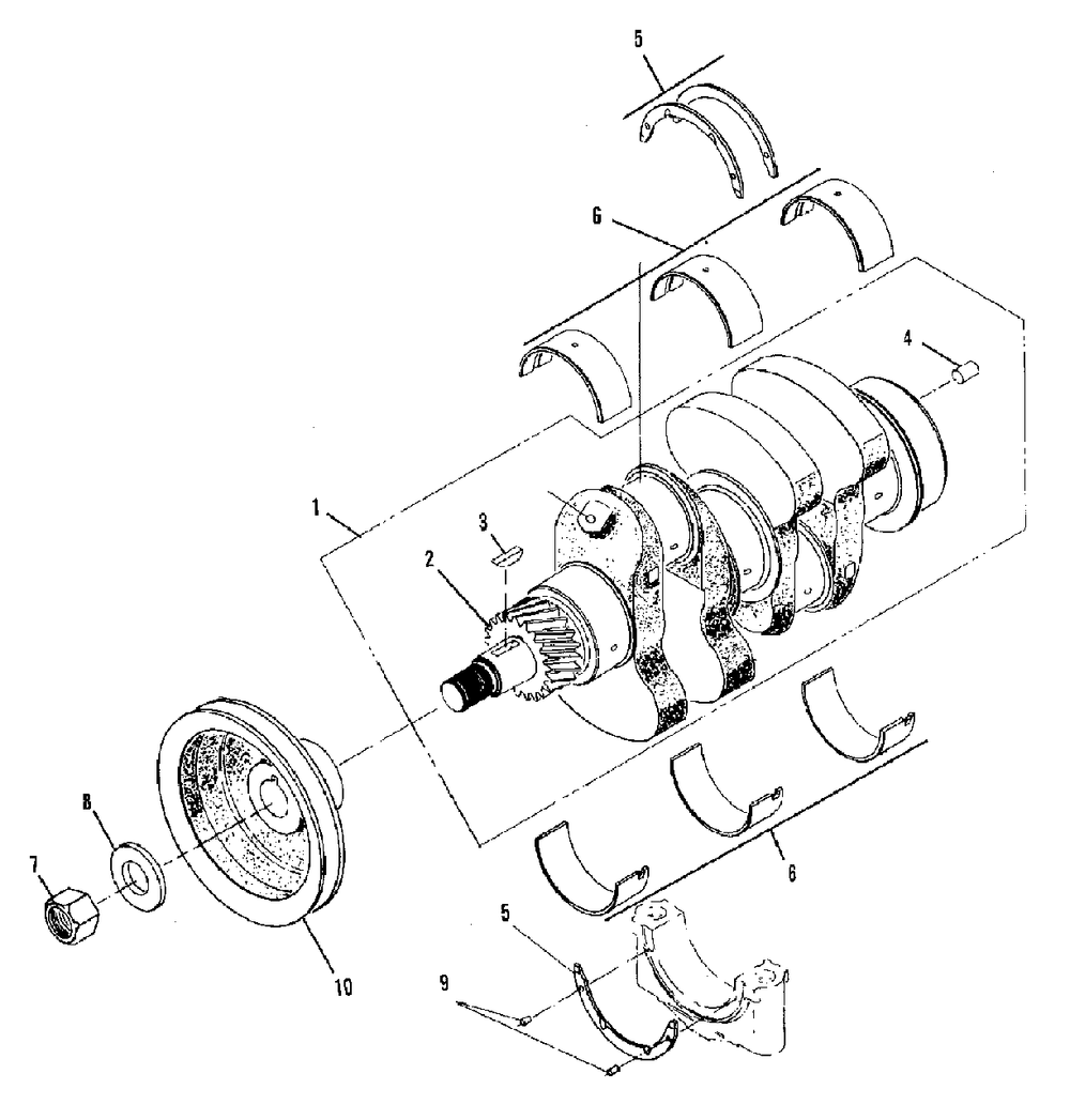 Crankshaft Group (3486i05) Diagram and Parts List for 9528 2097173 Simplicity Lawn Tractor