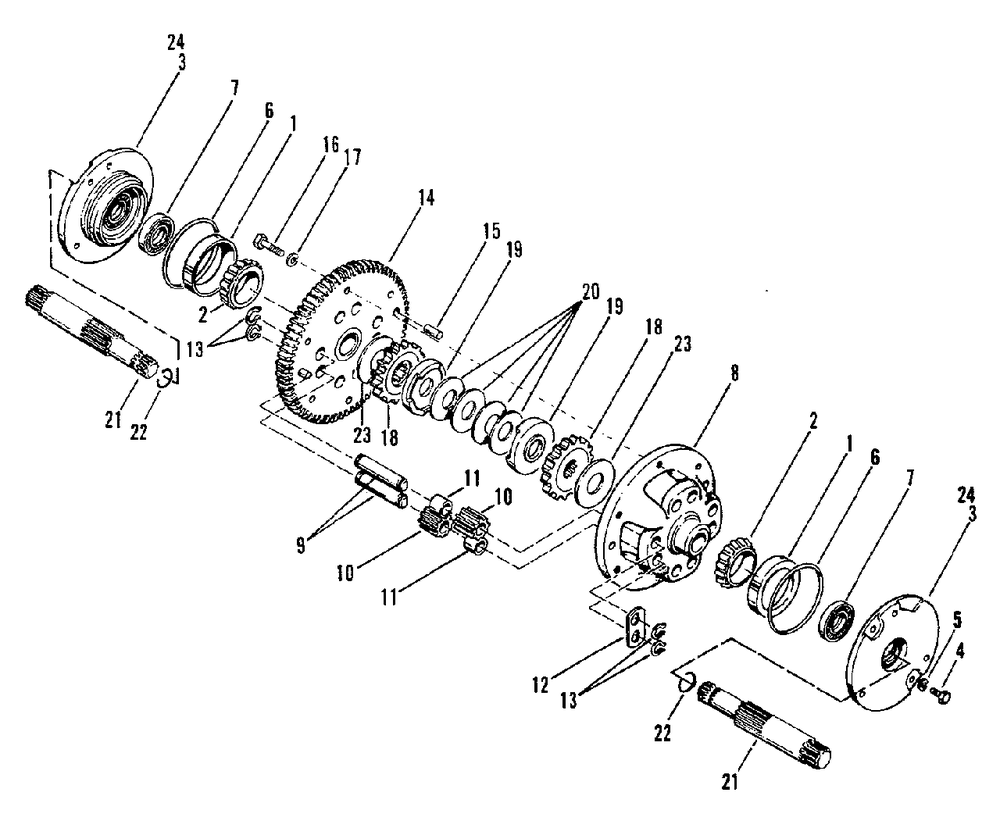 Differential Group (3506i02) Diagram and Parts List for 9020 1690145 Simplicity Lawn Tractor