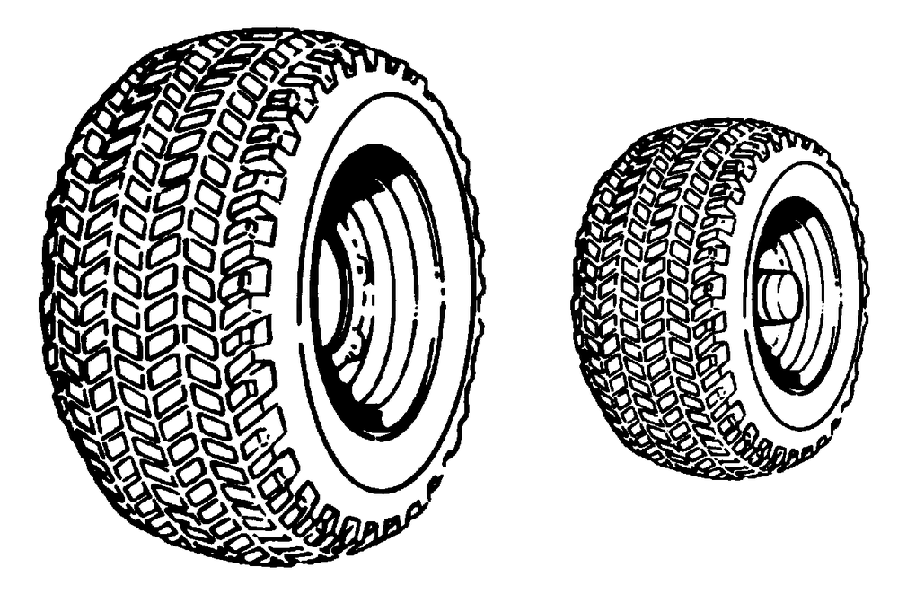 Turf Tire And Wheel Group Diagram and Parts List for 7116 1690477 Simplicity Lawn Tractor
