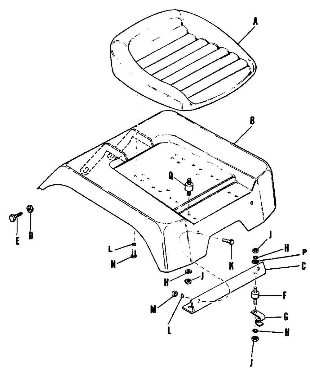 Seat And Fenders Diagram and Parts List for 3212V 990571 Simplicity Lawn Tractor