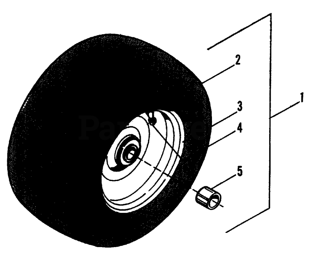 Front Tire (Hi-Cap Steering) Group Diagram and Parts List for 1691359  Simplicity Lawn Tractor Accessories