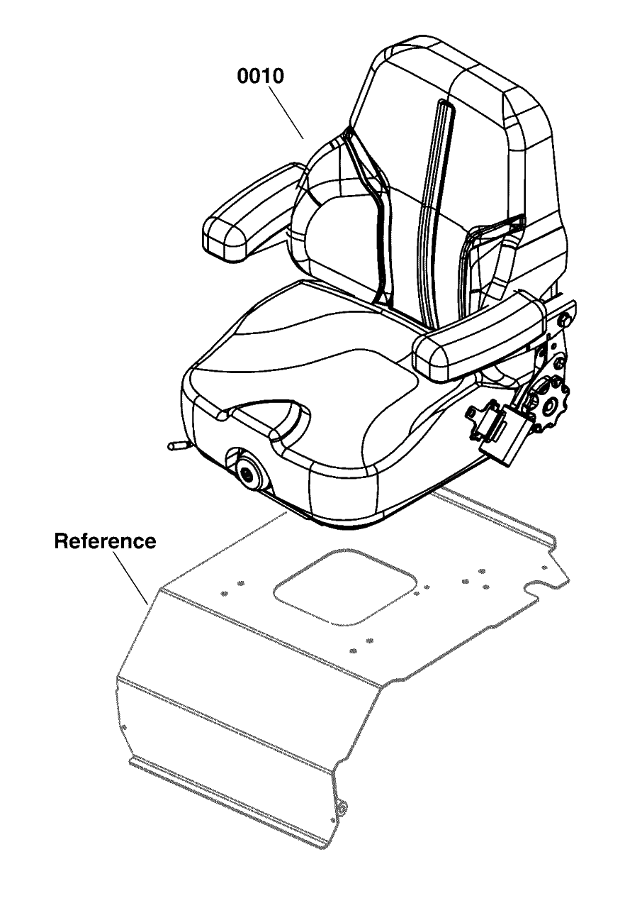Seat, High Back Diagram and Parts List for 5108194  Simplicity Lawn Tractor Accessories