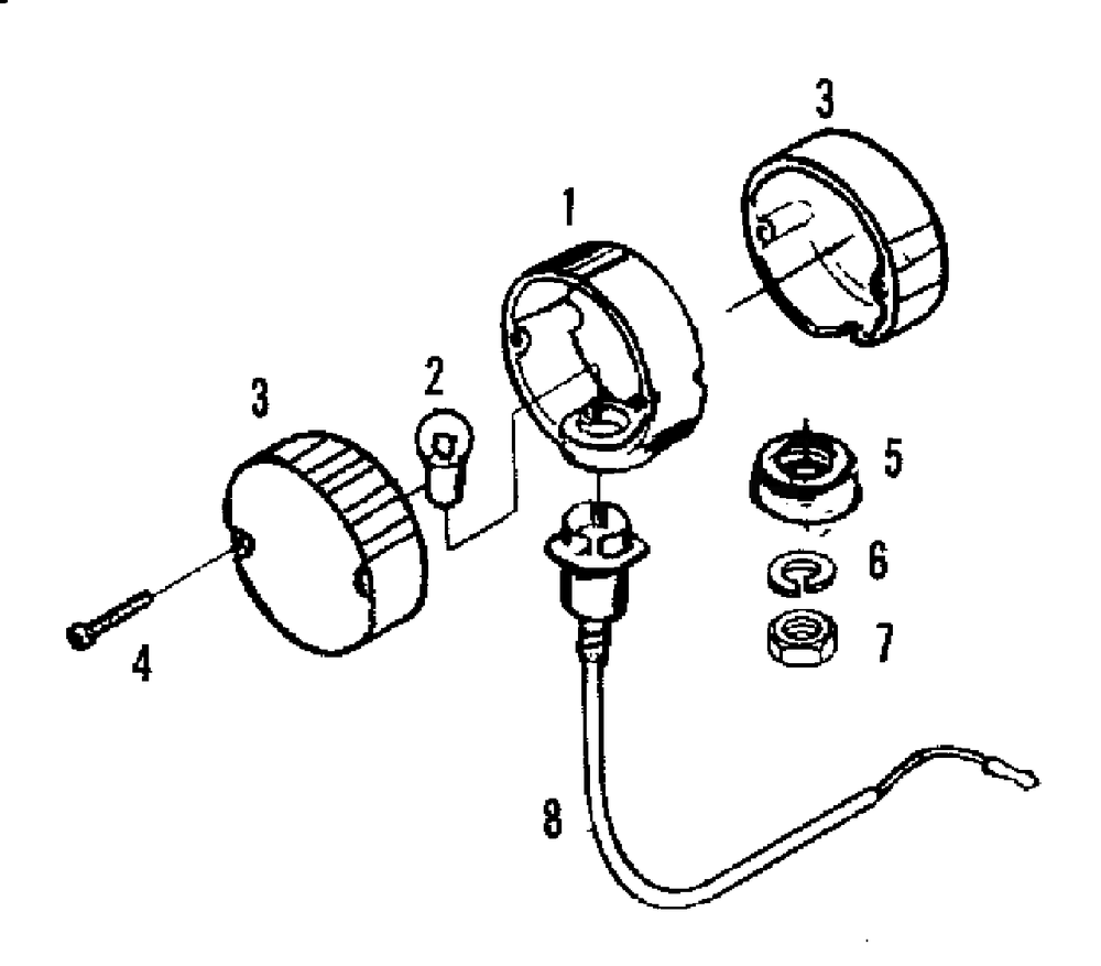 Electrical Lighting - Warning Lamp Group (3486i25) Diagram and Parts List for 9528 2097173 Simplicity Lawn Tractor