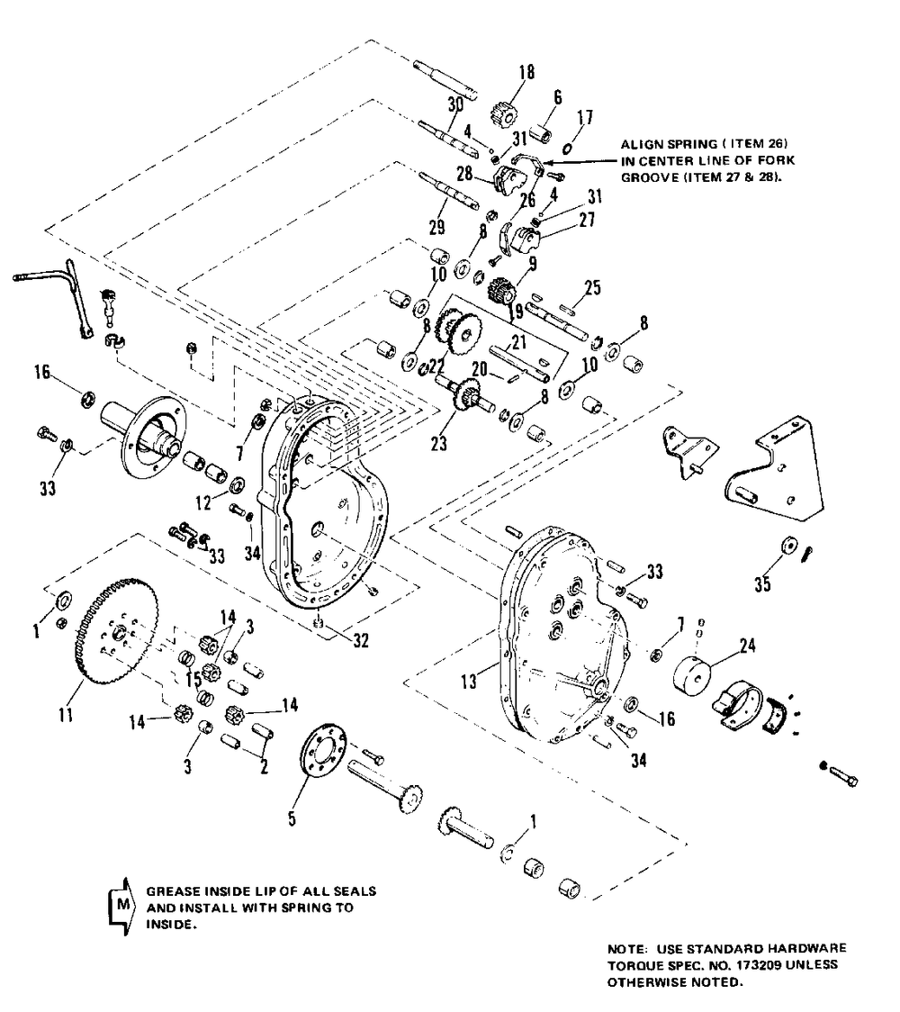 Transmission Group (6008) Diagram and Parts List for 6008 1690315 Simplicity Lawn Tractor