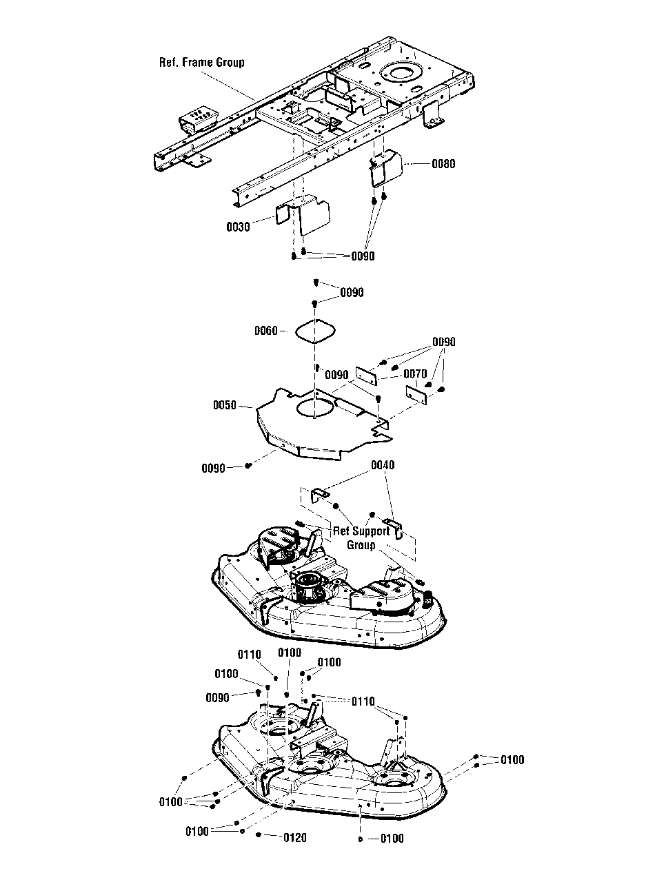46-Inch Hoz Guarding Group Diagram and Parts List for SZT150 2691693-00 Simplicity Lawn Tractor
