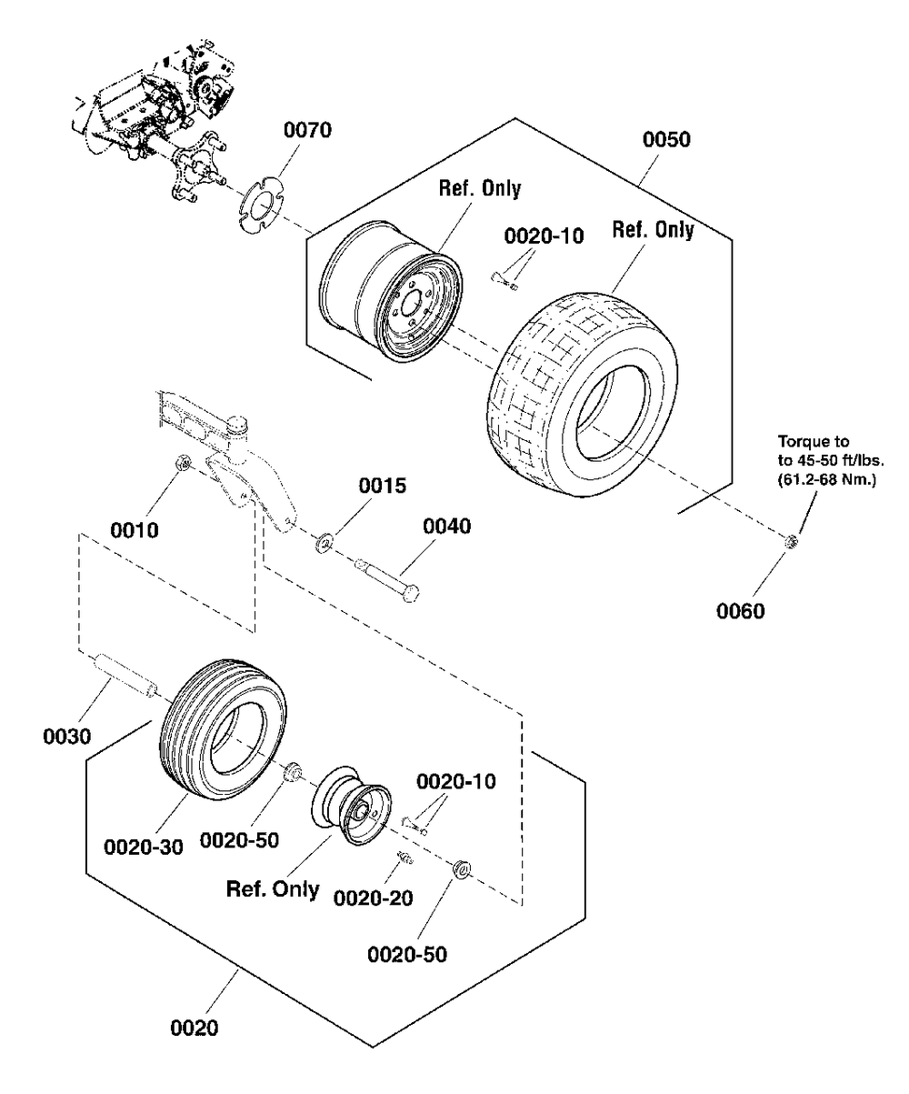 Wheel And Tire Group (2992621) Diagram and Parts List for 2691519-01  Simplicity Lawn Tractor