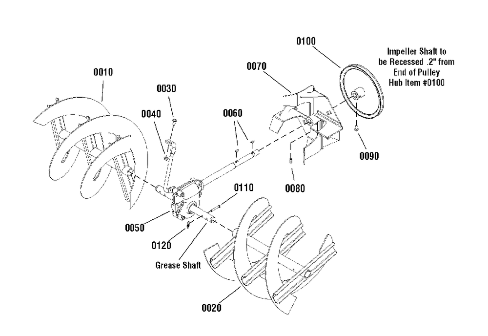 Auger Drive Group - Heavy Duty Diagram and Parts List for P1738E 1695827 Simplicity Snow Blower