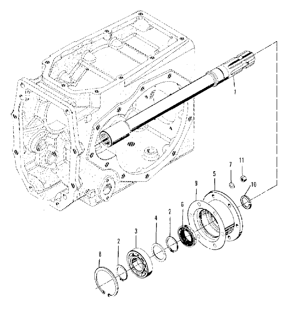 P.T.O. - Extension Shaft Group (3486i58) Diagram and Parts List for 9528 2097173 Simplicity Lawn Tractor