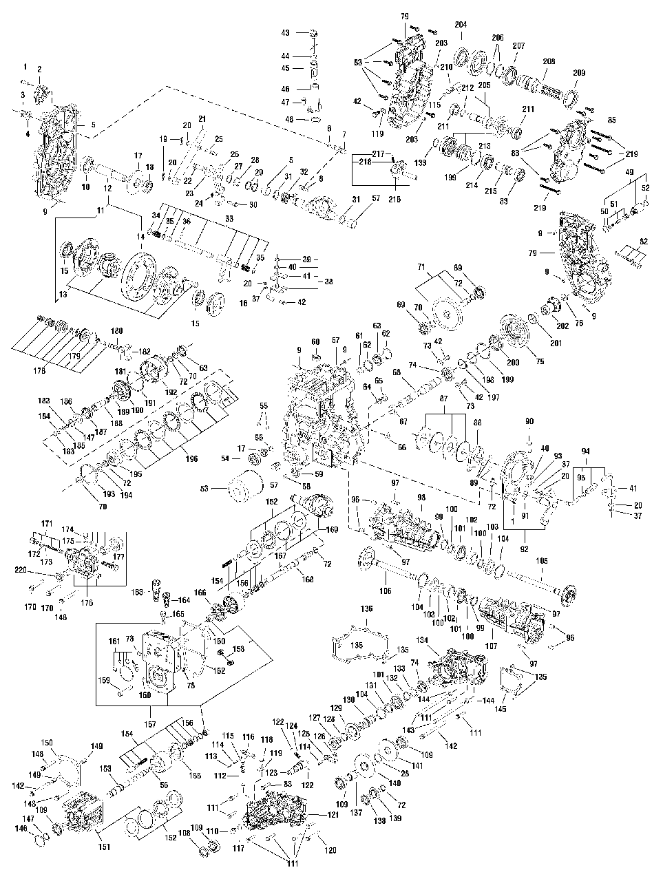 Transmission Service Parts - Tuff Torq K92, 4wd 540 Diagram and Parts List for 2691524-00  Simplicity Lawn Tractor