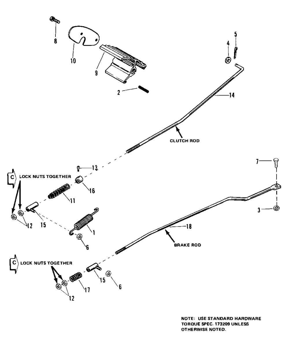 Brake And Clutch Group (6008 And 6011) Diagram and Parts List for 6008 1690315 Simplicity Lawn Tractor