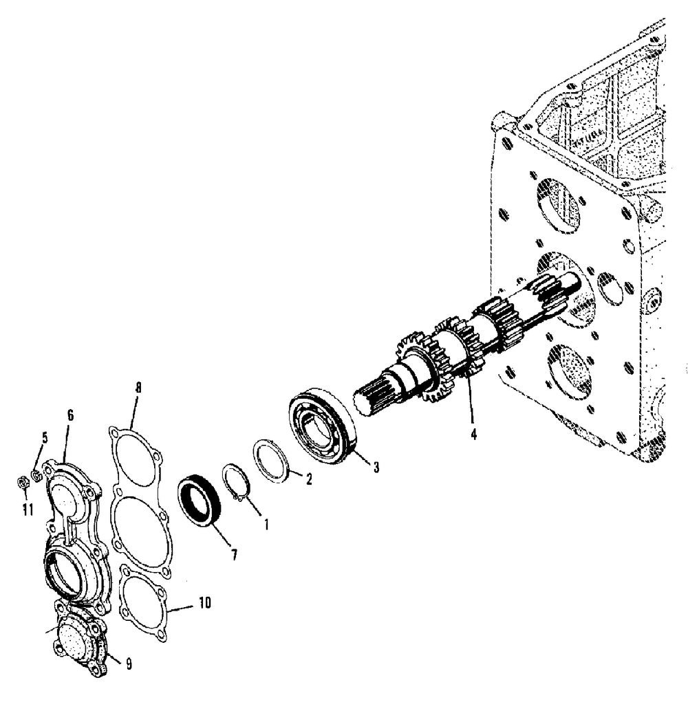Transmission - Mainshaft And Covers Group (3486i44) Diagram and Parts List for 9528 2097173 Simplicity Lawn Tractor