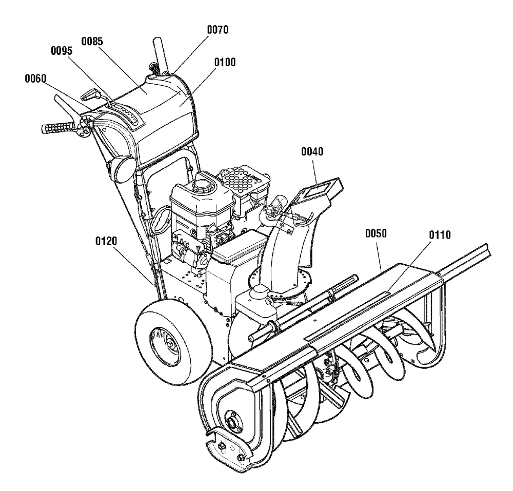 Decals Group Diagram and Parts List for L1428E 1695662 Simplicity Snow Blower
