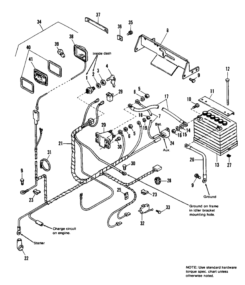 Electrical Group - Mfg. Nos. 1690909 And 1690944 Diagram and Parts List for 4211 1690910 Simplicity Lawn Tractor