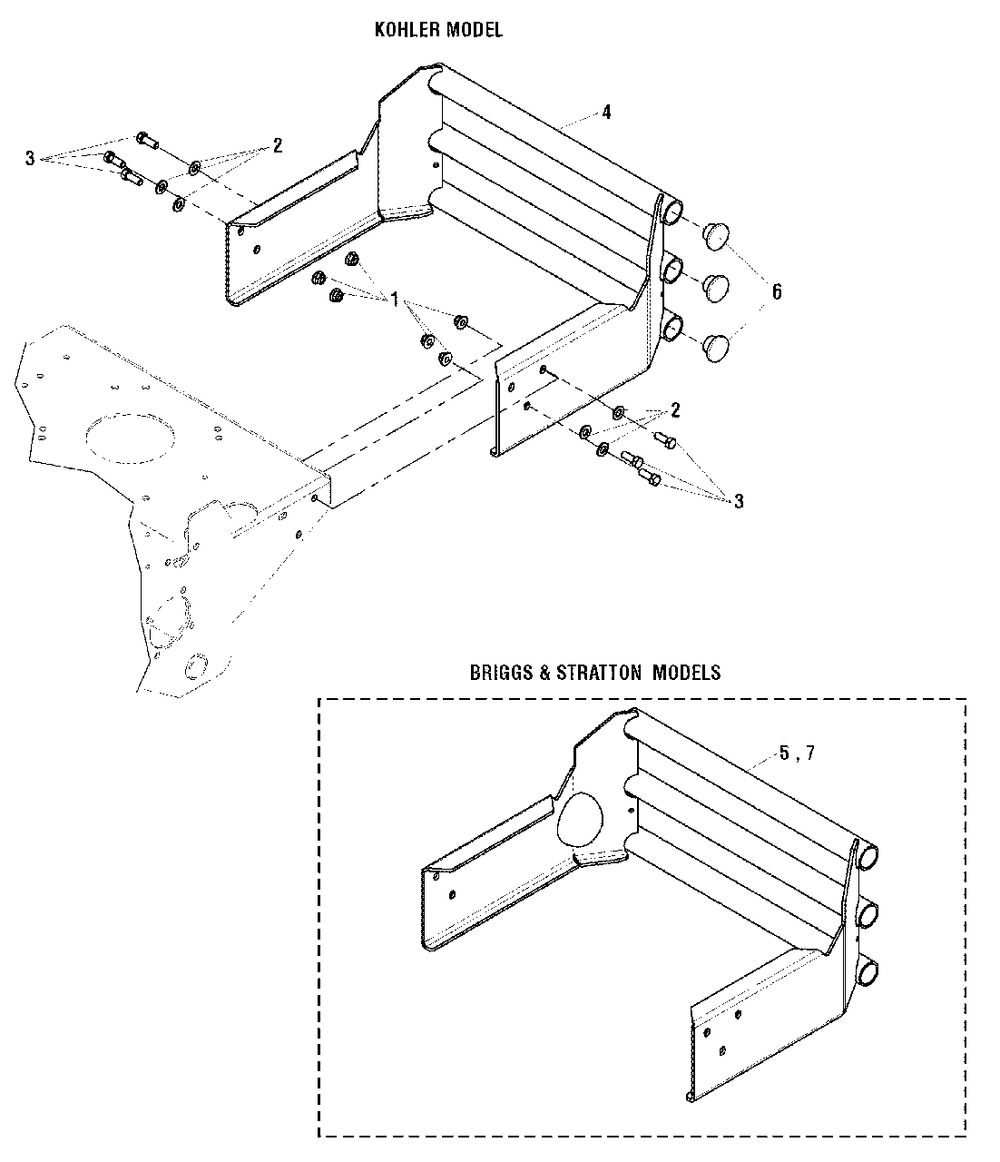 Bumper Group Diagram and Parts List for 2650 5900705 Simplicity Lawn Tractor