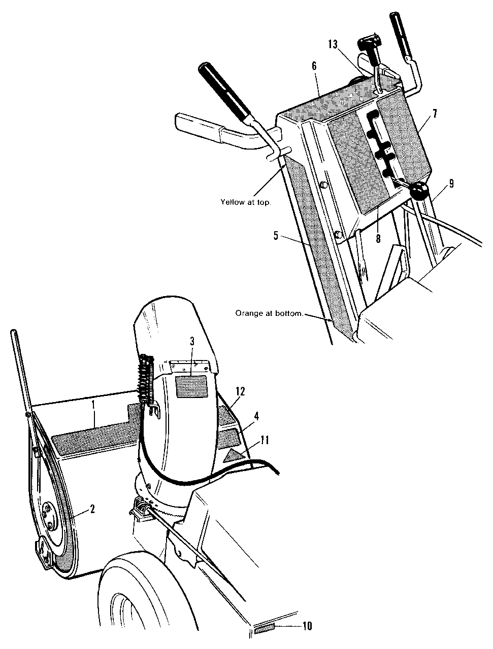 Decal Group Diagram and Parts List for 1080M 1691371 Simplicity Snow Blower