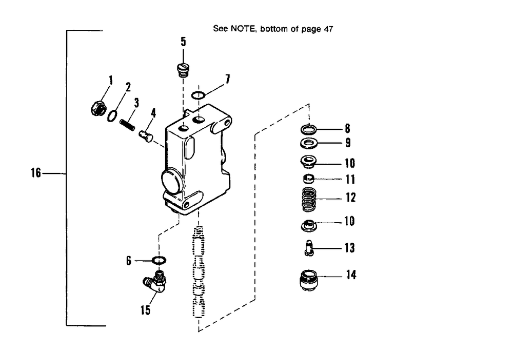 Control Value Group - Aico Valve Diagram and Parts List for 7116H 1690569 Simplicity Lawn Tractor