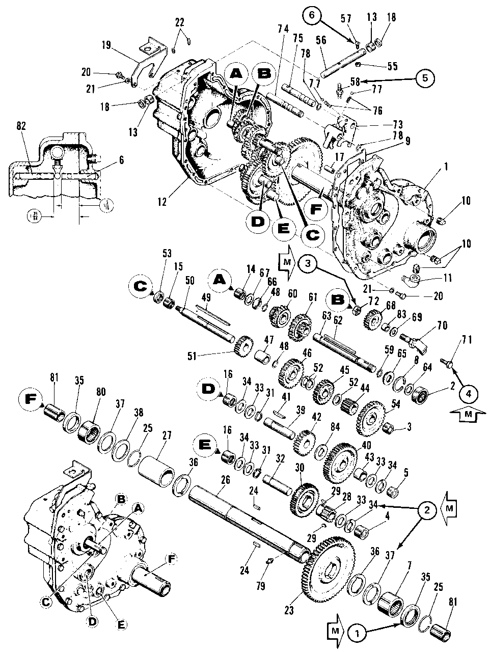 Transmission Group (7010 And 7016) Diagram and Parts List for 7010 1690234 Simplicity Lawn Tractor