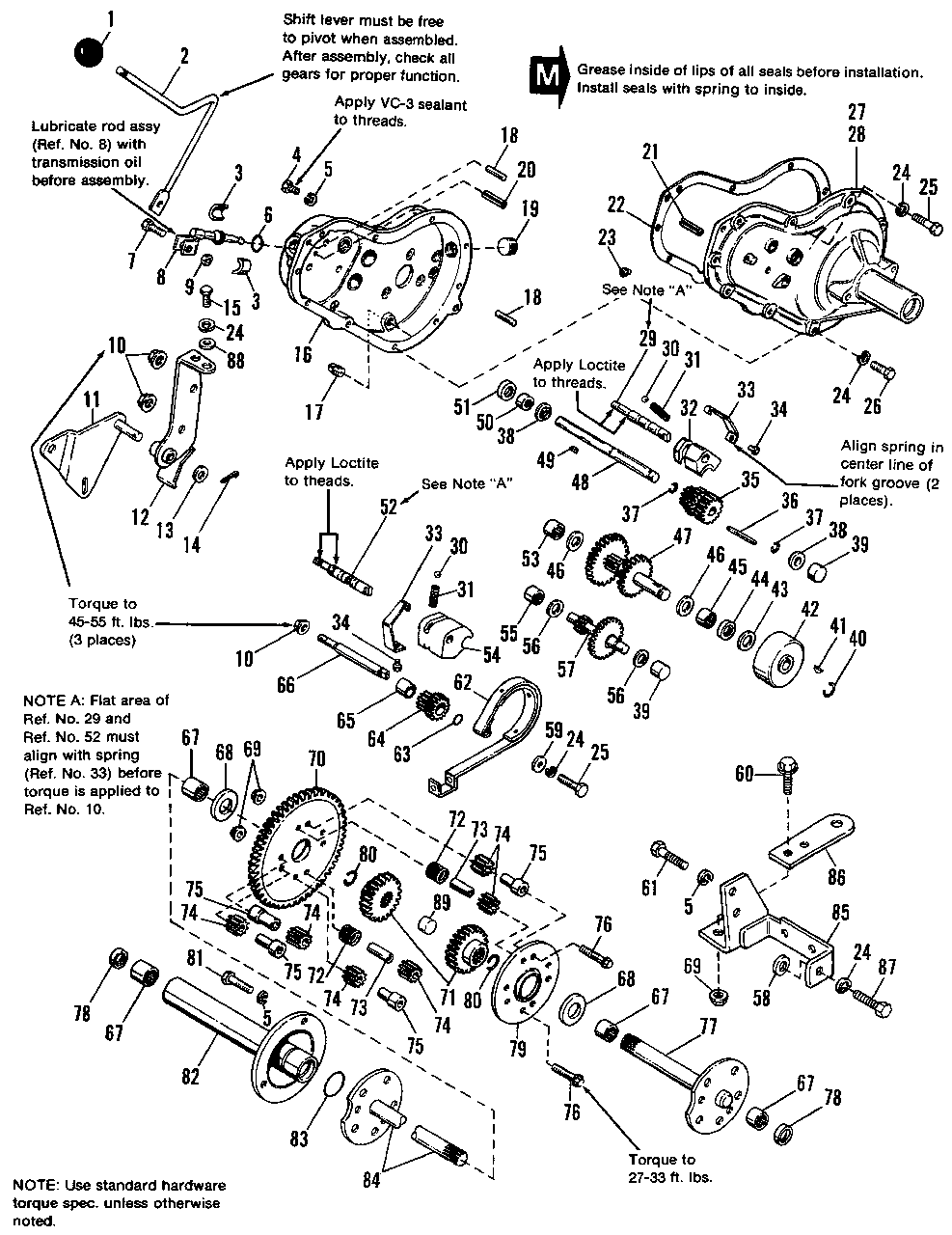 Transmission Group Diagram and Parts List for 6211 1690682 Simplicity Lawn Tractor