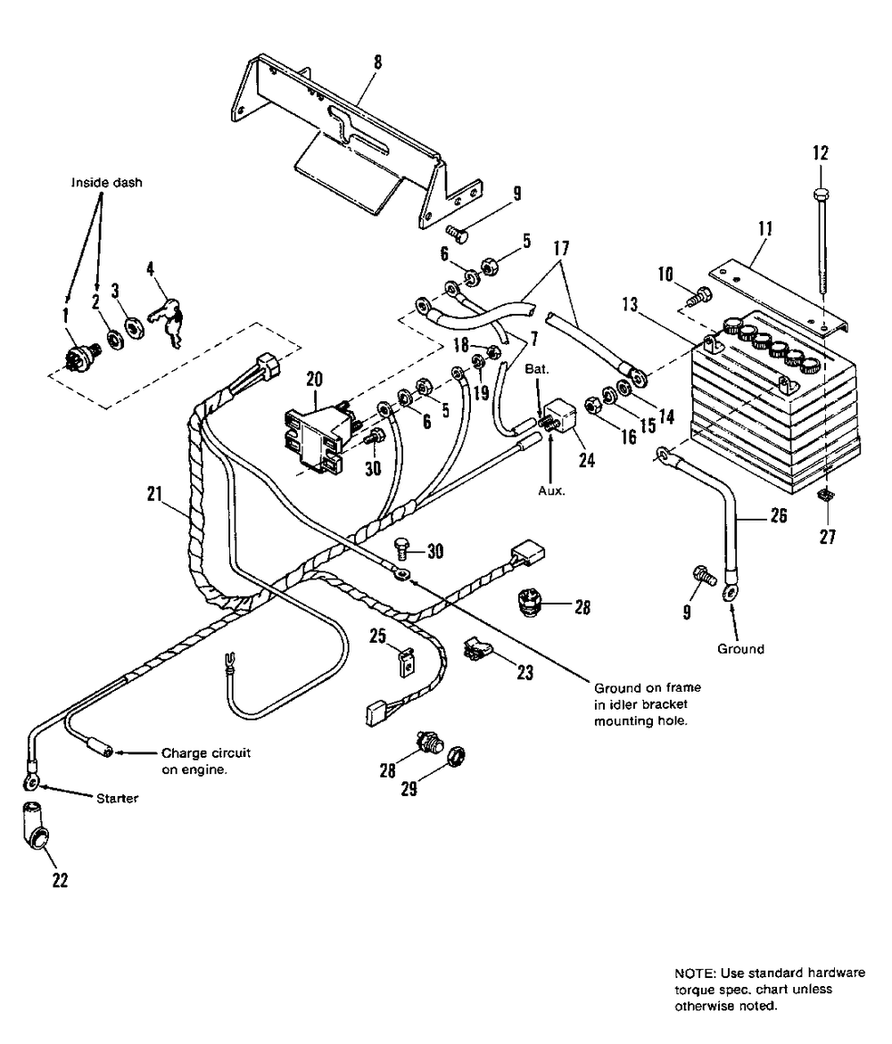 Electrical Group - Later Models Diagram and Parts List for 4211 1690612 Simplicity Lawn Tractor