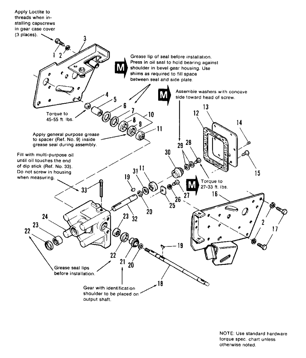 Bevel Gear And Side Plate Group Diagram and Parts List for 7112 1691014 Simplicity Lawn Tractor