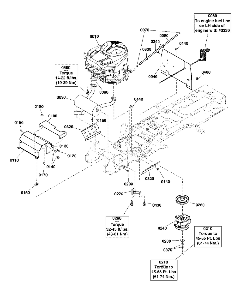 Engine Group - 27 Gross Hp Briggs And Stratton Diagram and Parts List for 2691419-01  Simplicity Lawn Tractor