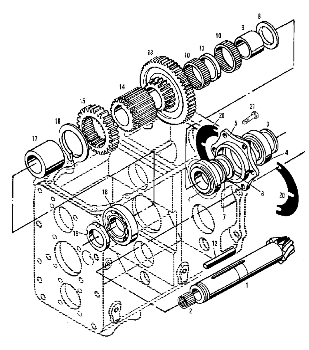 Transmission - Hi And Lo Range Gears And Shaft Group (3486i46) Diagram and Parts List for 9528 2097173 Simplicity Lawn Tractor