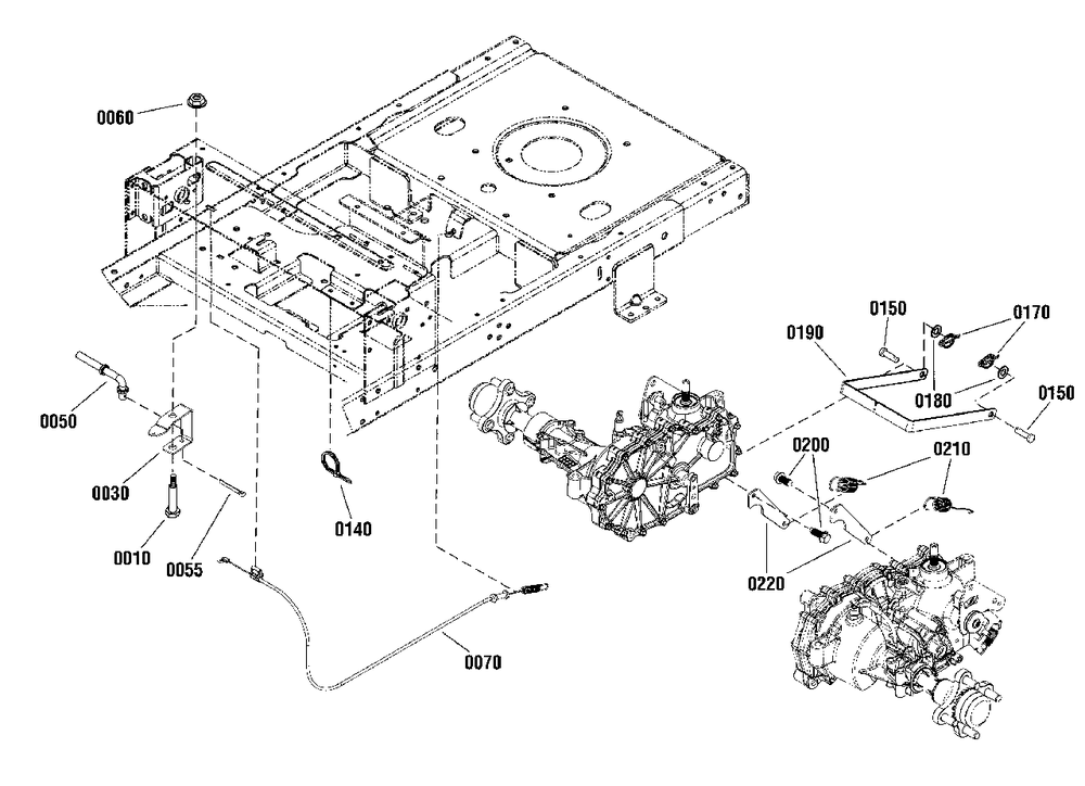 Parking Brake Group Diagram and Parts List for SZT350 2691411-02 Simplicity Lawn Tractor
