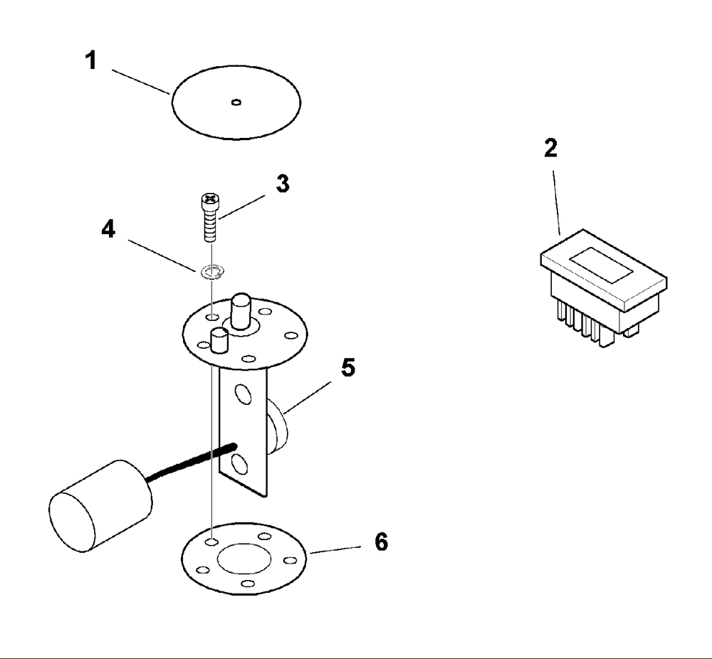 Gauge Package Kit (1686867) Diagram and Parts List for 1686867  Simplicity Lawn Tractor Accessories