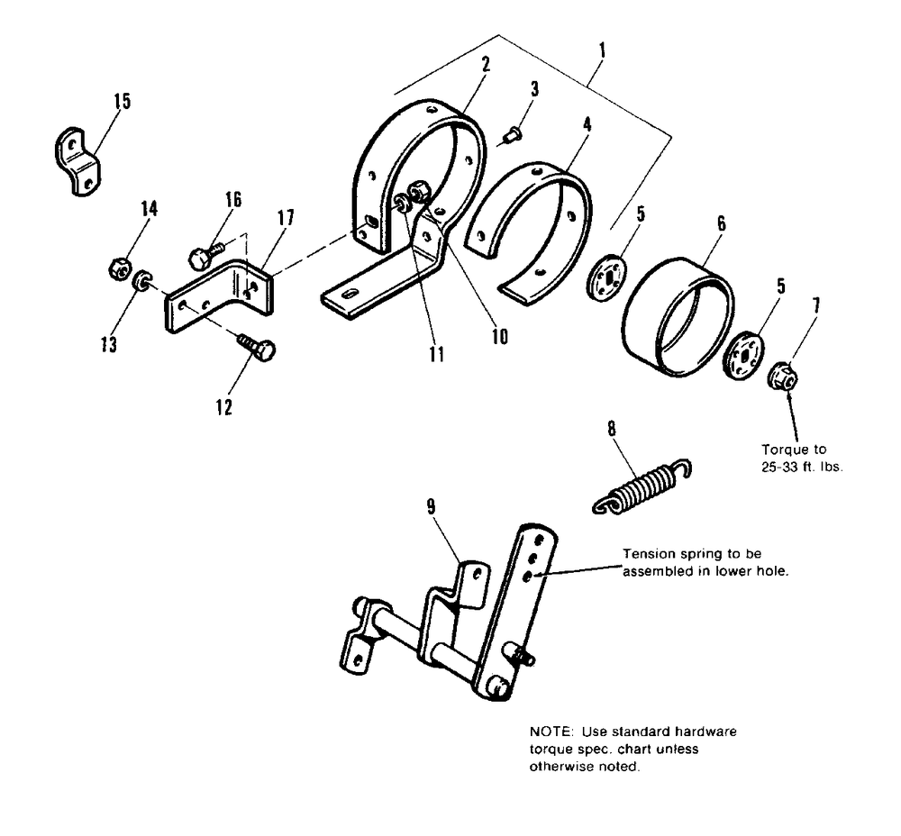 Transmission Brake, Drive And Control Group Diagram and Parts List for 7116 1690660 Simplicity Lawn Tractor