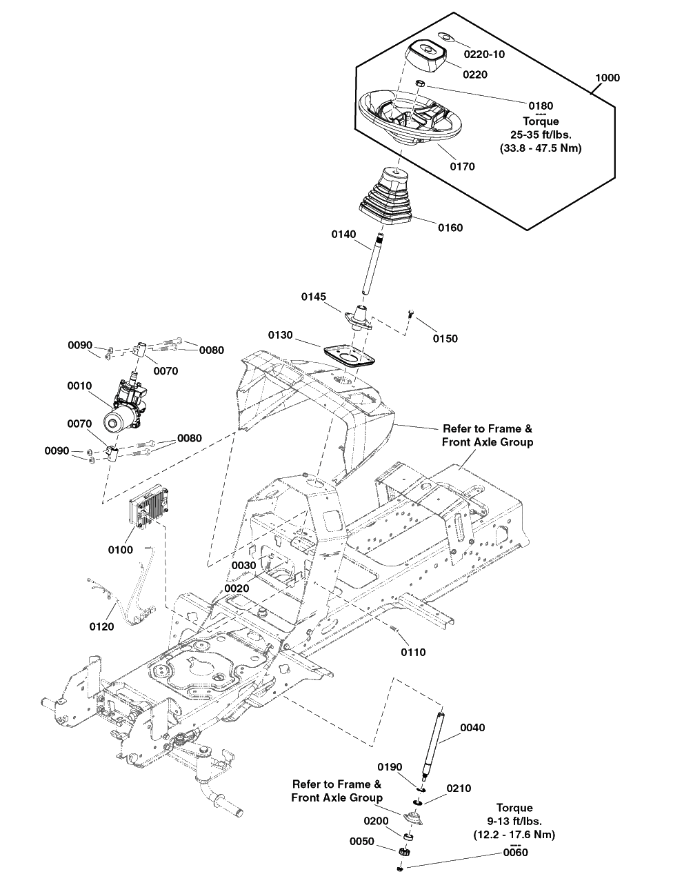 Steering Group - Power Steering Diagram and Parts List for 2691671-01  Simplicity Lawn Tractor