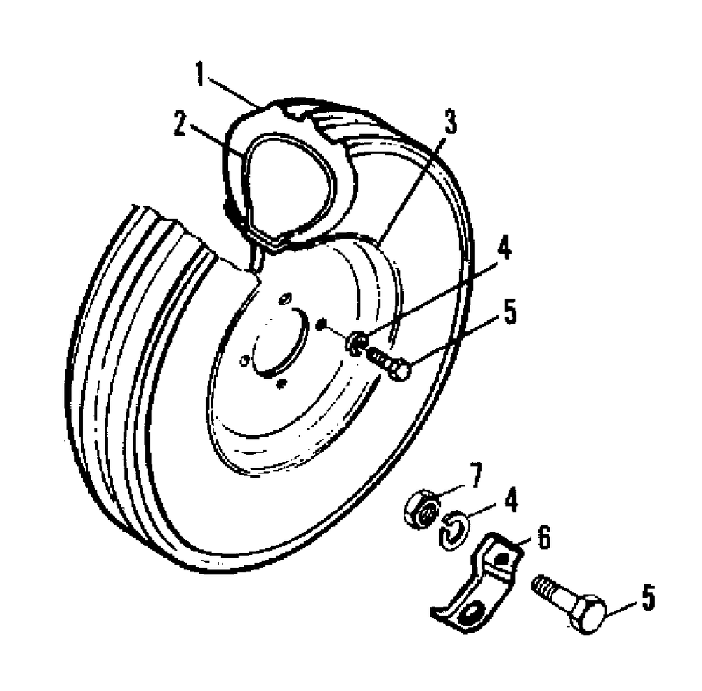 Wheel - Front Group (3486i67) Diagram and Parts List for 9528 2097173 Simplicity Lawn Tractor