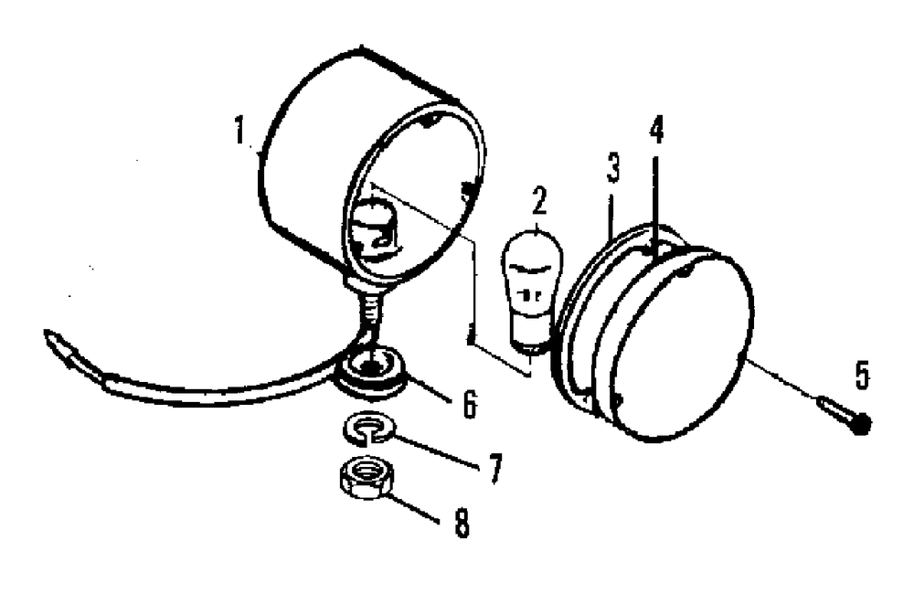 Electrical Lighting - Tail Lamp Group (3486i26) Diagram and Parts List for 9528 2097173 Simplicity Lawn Tractor
