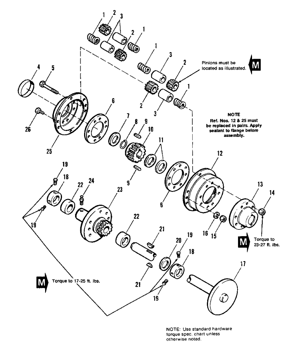 Rear Axle And Differential Group Diagram and Parts List for 7116H 1690578 Simplicity Lawn Tractor
