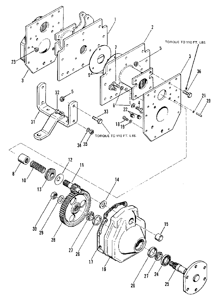 Drop Housing Group (3506i05) Diagram and Parts List for 9020 1690072 Simplicity Lawn Tractor