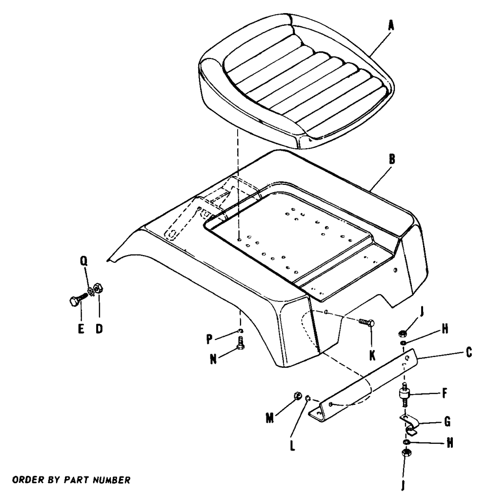 Seat And Fenders Diagram and Parts List for 3112H 990499 Simplicity Lawn Tractor