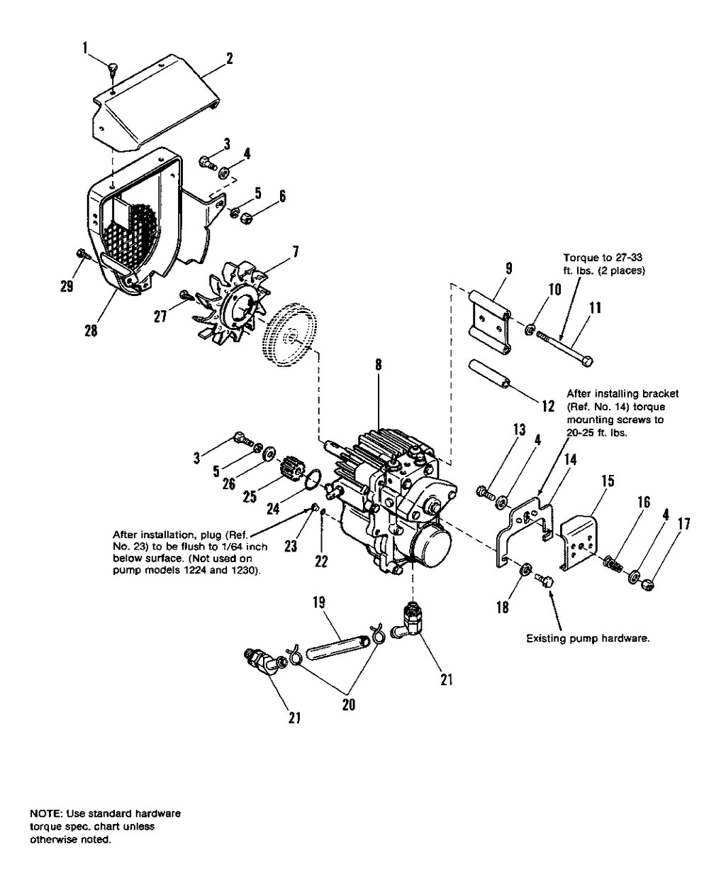 Hydrostatic Pump Group - Later Models Diagram and Parts List for 7116H 1690578 Simplicity Lawn Tractor