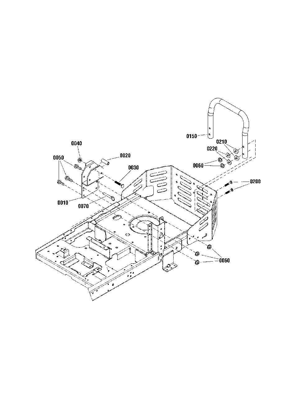 Cargo Bed Group - Zt - No Cargo Bed Diagram and Parts List for SZT350 2691411-02 Simplicity Lawn Tractor